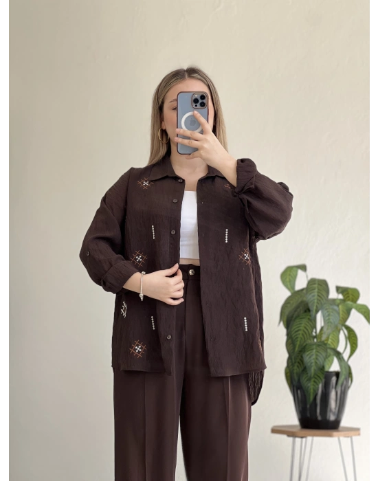 NAKIŞ DETAYLI GÖMLEK