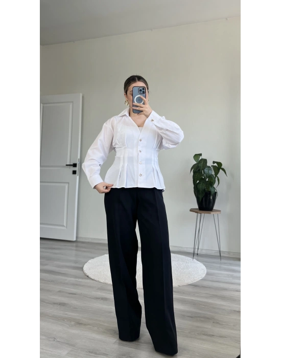 DÜĞME DETAYLI GÖMLEK