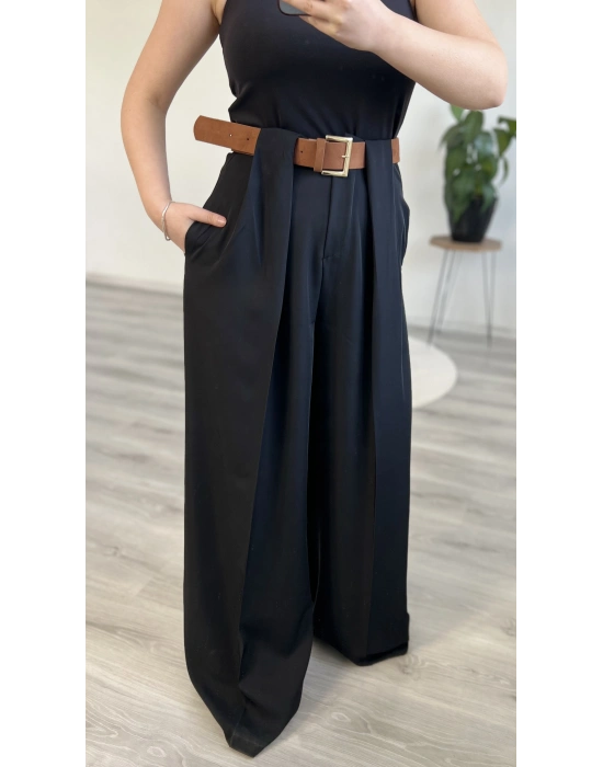 SÜET KEMERLİ TASARIM PANTOLON