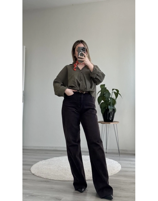 ÖN BURGULU MODAL GÖMLEK BLUZ