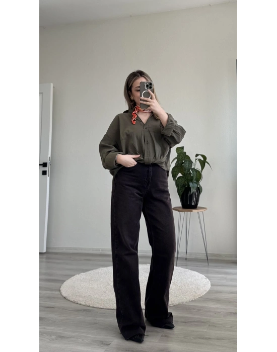 ÖN BURGULU MODAL GÖMLEK BLUZ