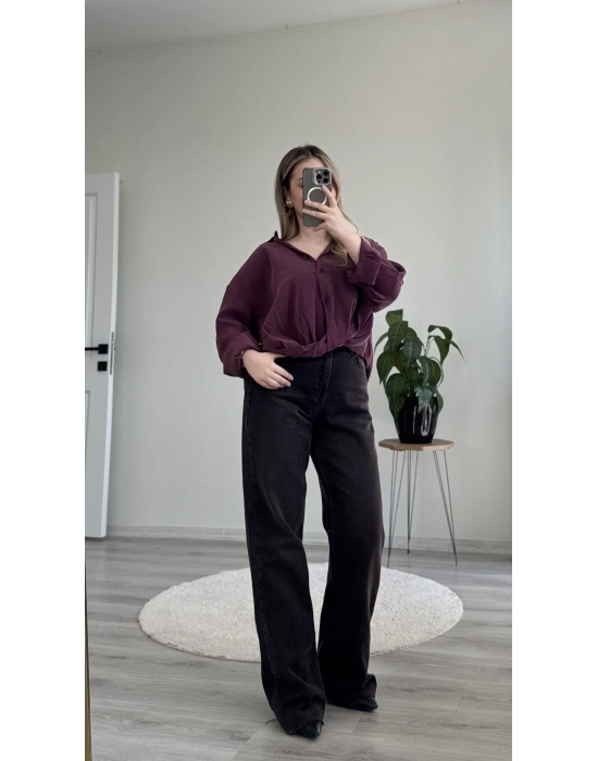 ÖN BURGULU MODAL GÖMLEK BLUZ