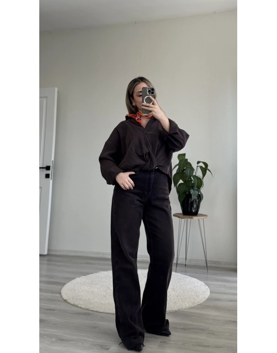 ÖN BURGULU MODAL GÖMLEK BLUZ