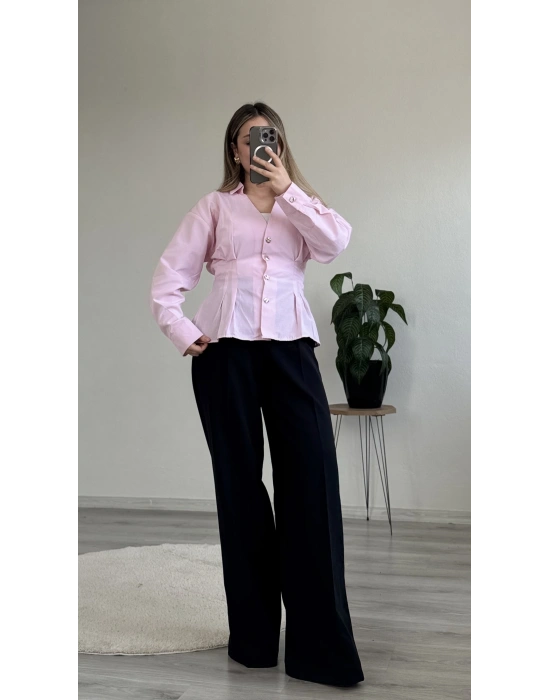 DÜĞME DETAYLI GÖMLEK