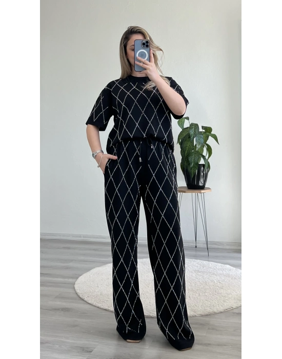 TAŞLI BAKLAVA DESENLİ TAKIM