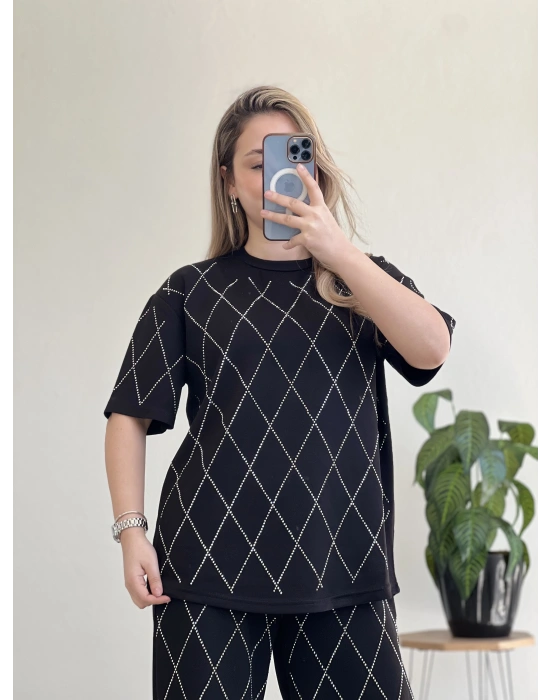 TAŞLI BAKLAVA DESENLİ TAKIM