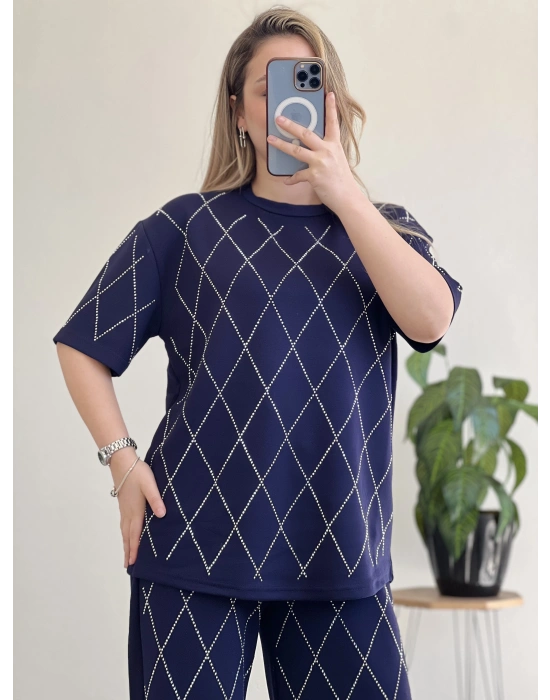 TAŞLI BAKLAVA DESENLİ TAKIM