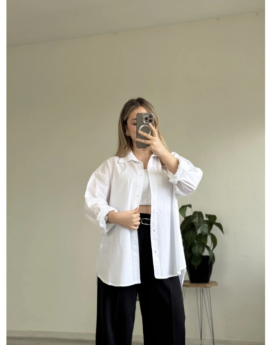 OVERSİZE DÜZ GÖMLEK