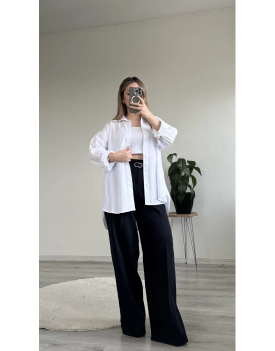 OVERSİZE DÜZ GÖMLEK