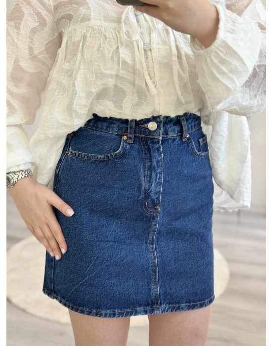 KOT MAVİ MİNİ ETEK