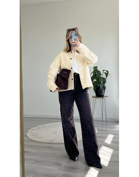 2 BOY TAŞ SERPME PALAZZO PANTOLON – KESİK PAÇA