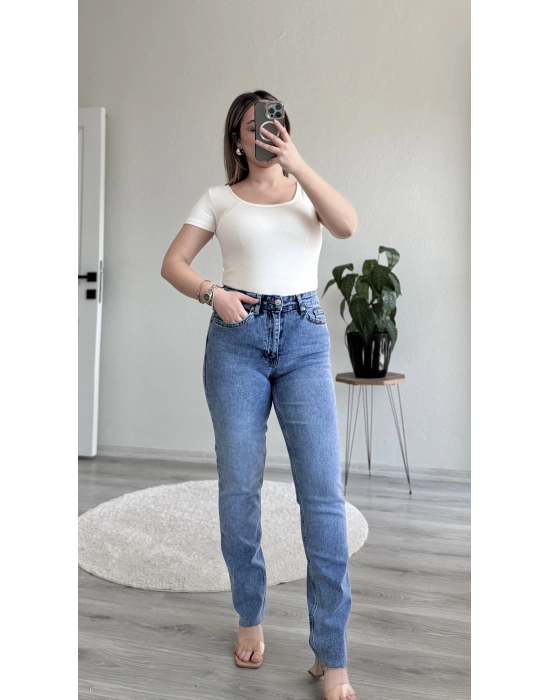 KESİK PAÇA BOY FİT PANTOLON