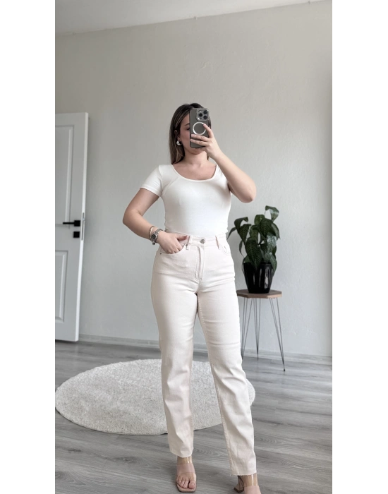 KESİK PAÇA BOY FİT PANTOLON