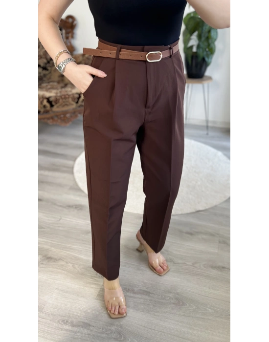 KEMERLİ CEP KAPAKLI PANTOLON