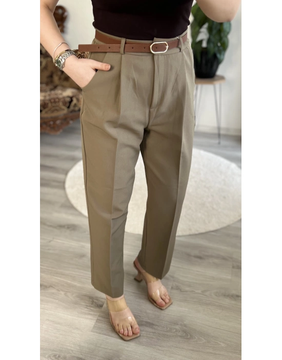 KEMERLİ CEP KAPAKLI PANTOLON