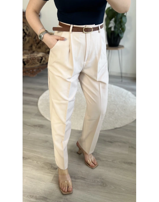 KEMERLİ CEP KAPAKLI PANTOLON