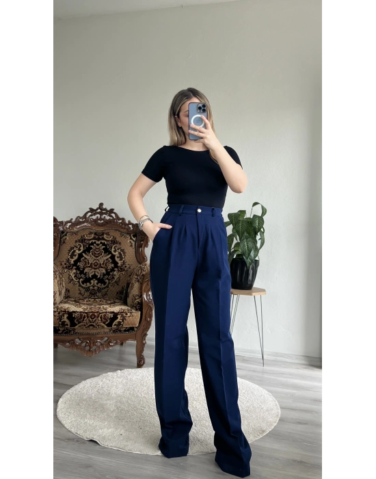 BELİ LASTİKLİ KUMAŞ PANTOLON