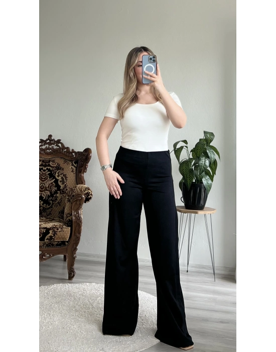 YAN PİLE ŞALVAR PANTOLON