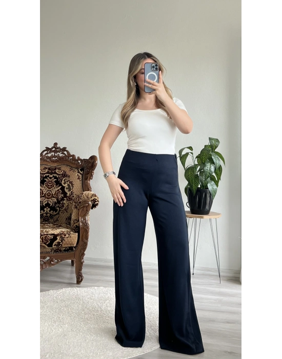 YAN PİLE ŞALVAR PANTOLON