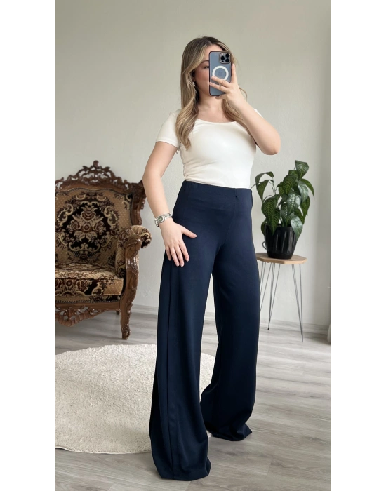 YAN PİLE ŞALVAR PANTOLON