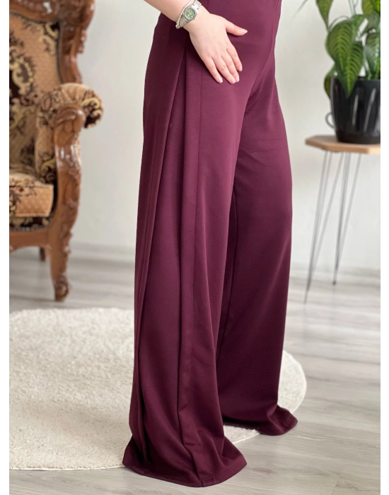 YAN PİLE ŞALVAR PANTOLON