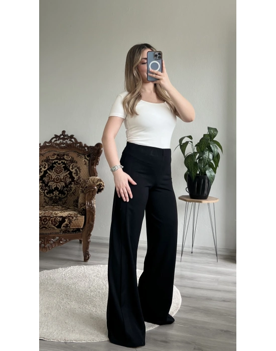 YAN PİLE ŞALVAR PANTOLON