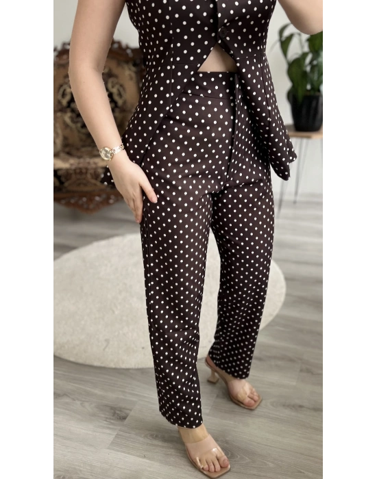 PUANTİYELİ YELEKLİ TAKIM-KEMERLİ