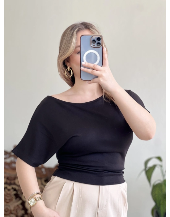 BELDEN OTURTMALI KAYIK YAKA BLUZ