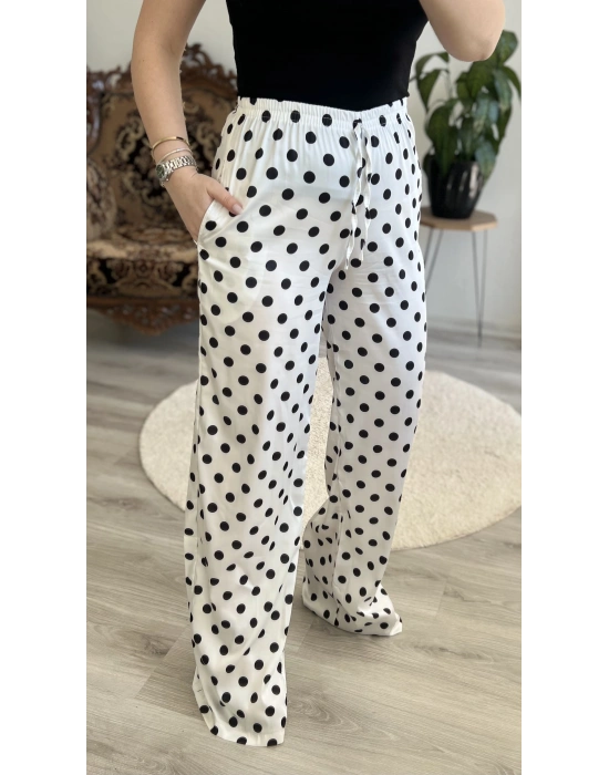 PUANTİYELİ SATEN PANTOLON