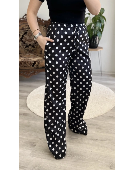 PUANTİYELİ SATEN PANTOLON