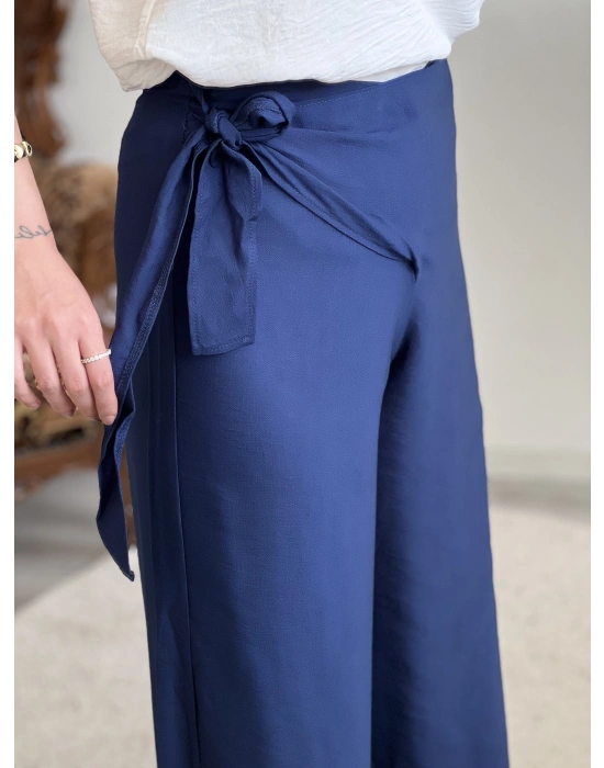BAĞLAMALI KETEN PANTOLON
