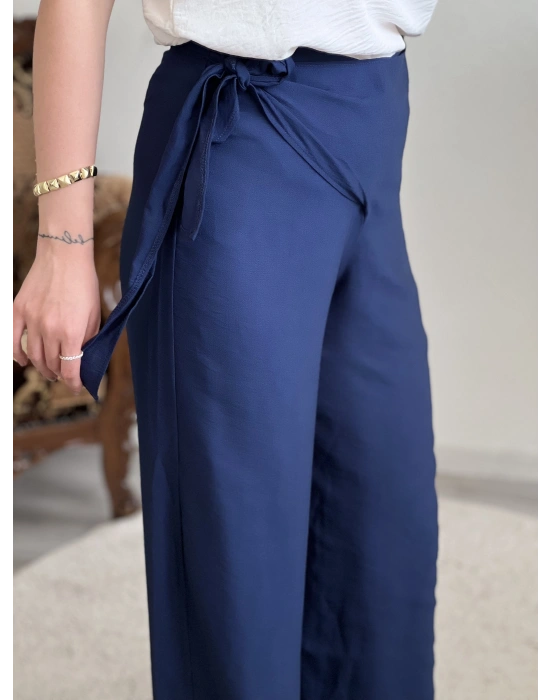 BAĞLAMALI KETEN PANTOLON
