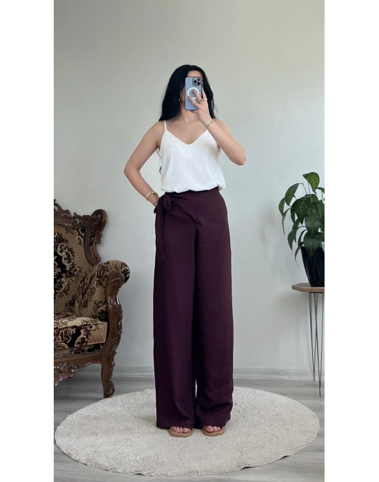 BAĞLAMALI KETEN PANTOLON