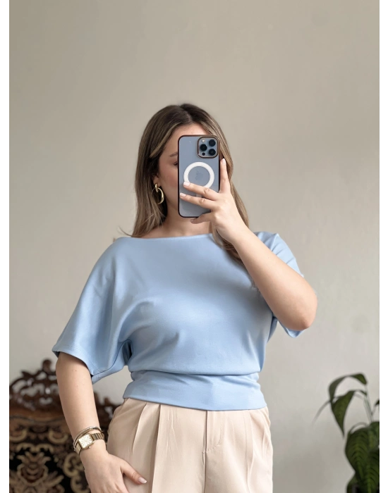 BELDEN OTURTMALI KAYIK YAKA BLUZ