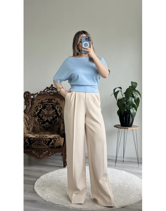 BELDEN OTURTMALI KAYIK YAKA BLUZ