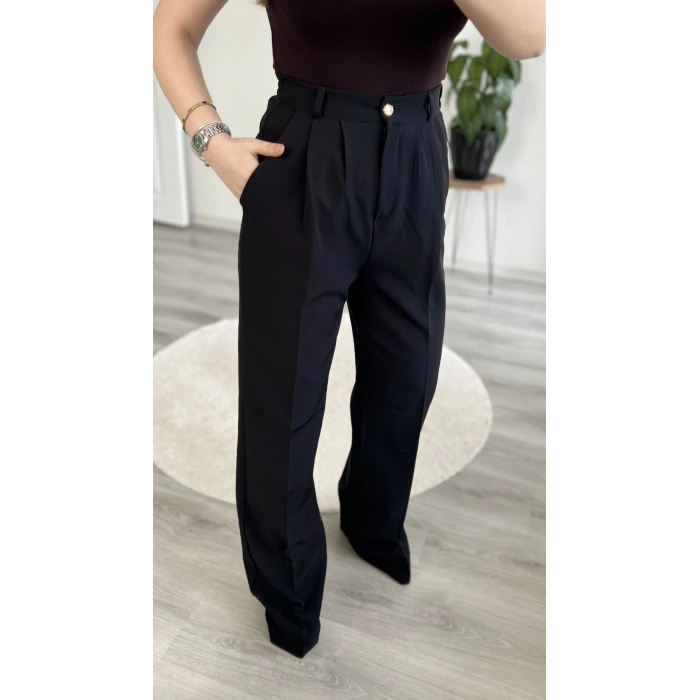 BELİ LASTİKLİ KUMAŞ PANTOLON