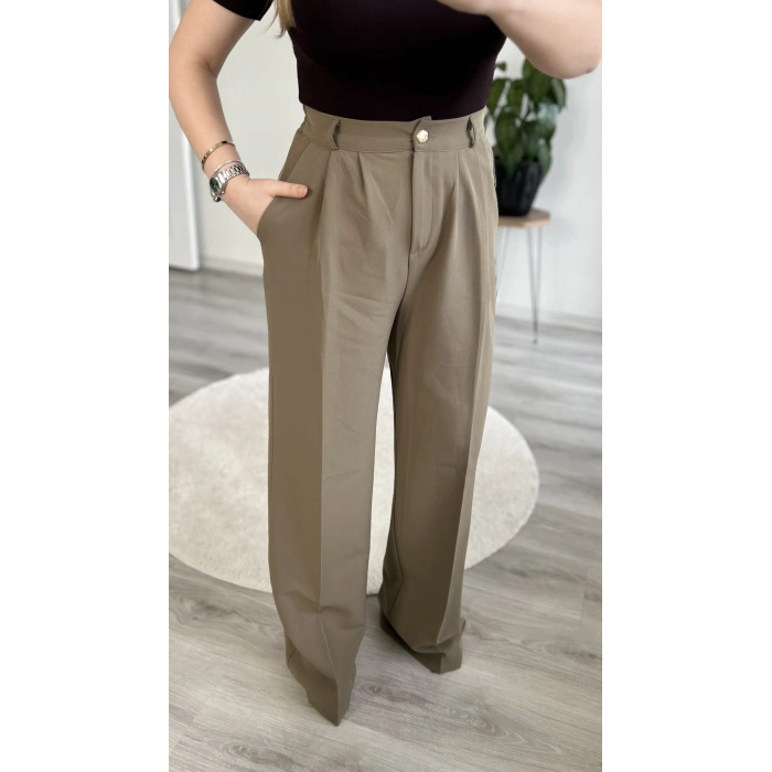 BELİ LASTİKLİ KUMAŞ PANTOLON