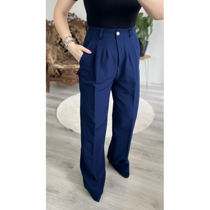 BELİ LASTİKLİ KUMAŞ PANTOLON