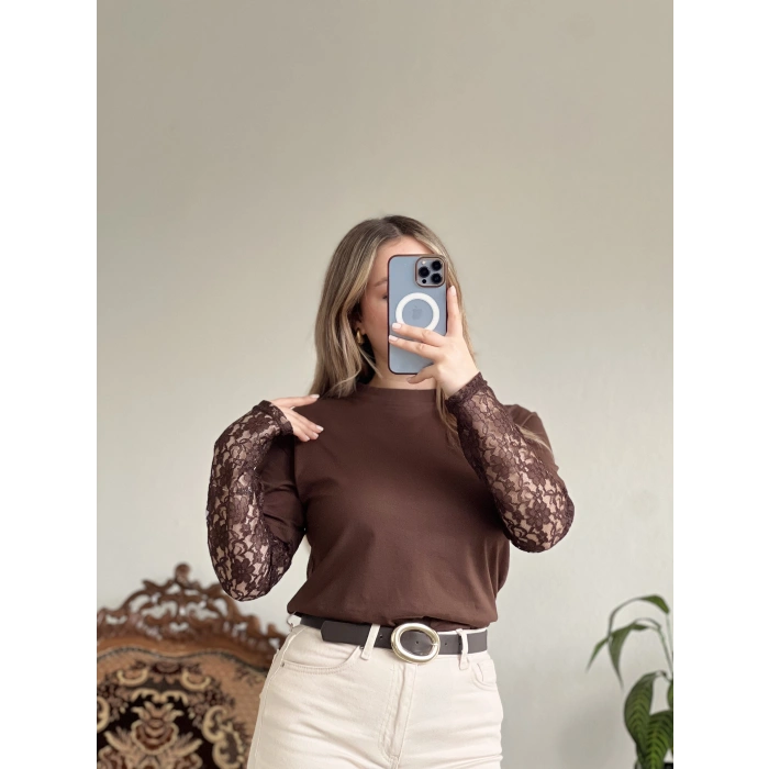 KOLU DANTEL T-SHIRT