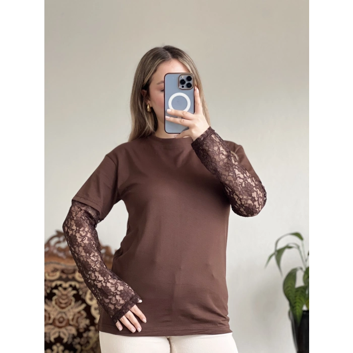 KOLU DANTEL T-SHIRT