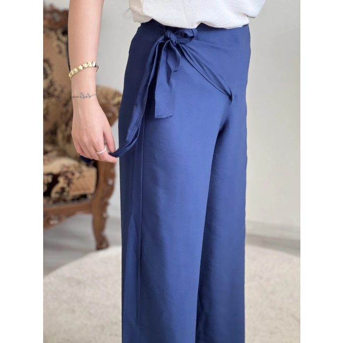 BAĞLAMALI KETEN PANTOLON