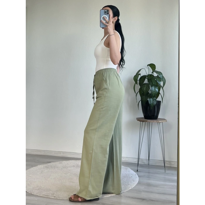 FİLAMLI KETEN PANTOLON