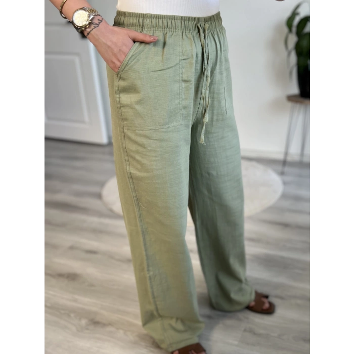 FİLAMLI KETEN PANTOLON