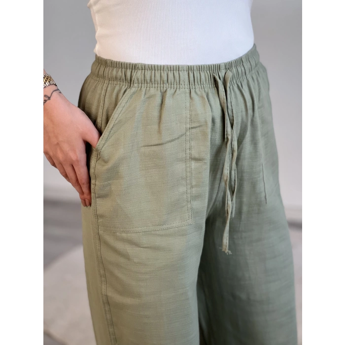 FİLAMLI KETEN PANTOLON