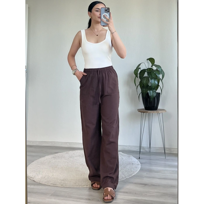 FİLAMLI KETEN PANTOLON