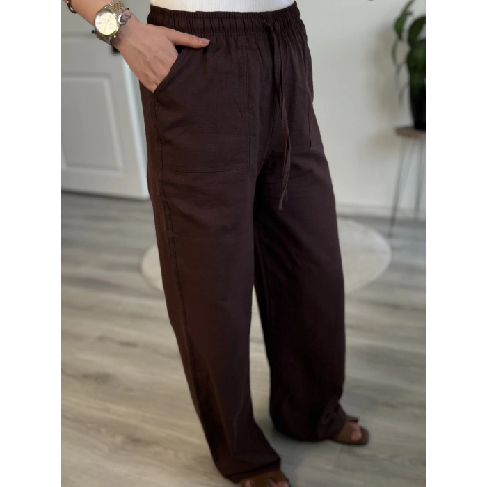 FİLAMLI KETEN PANTOLON