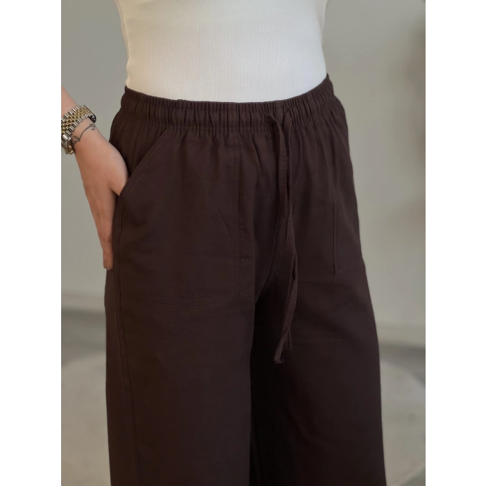 FİLAMLI KETEN PANTOLON