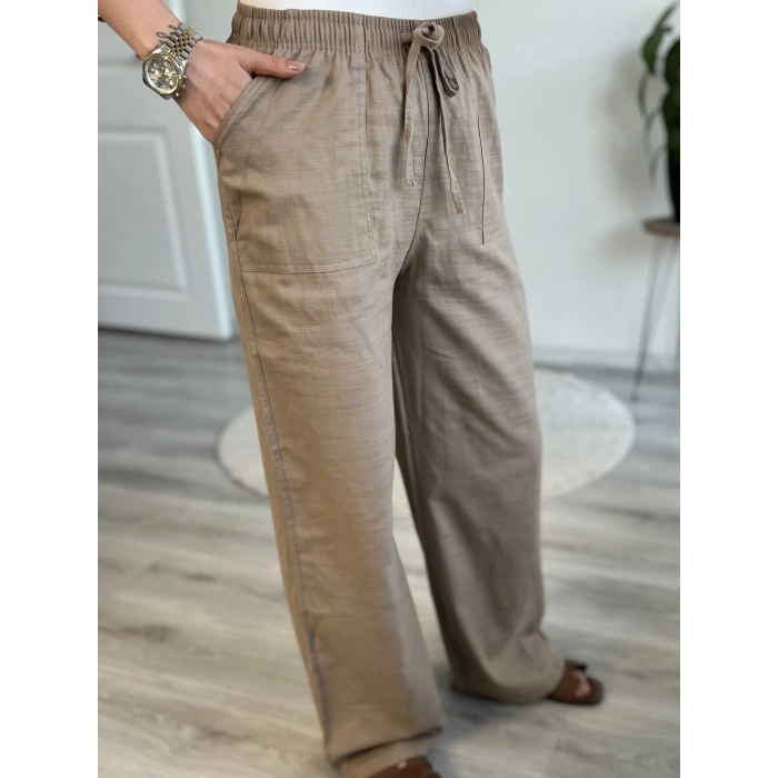 FİLAMLI KETEN PANTOLON