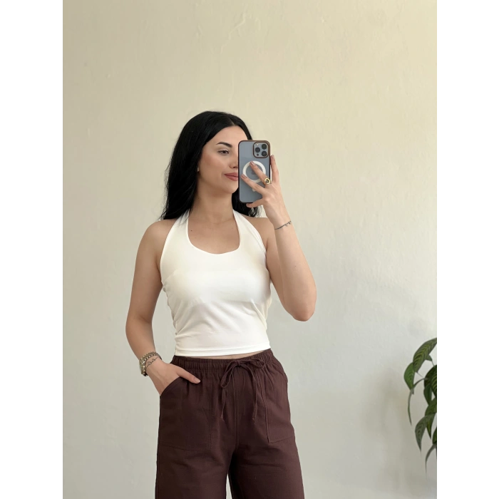 HALTER YAKA BASİC BLUZ