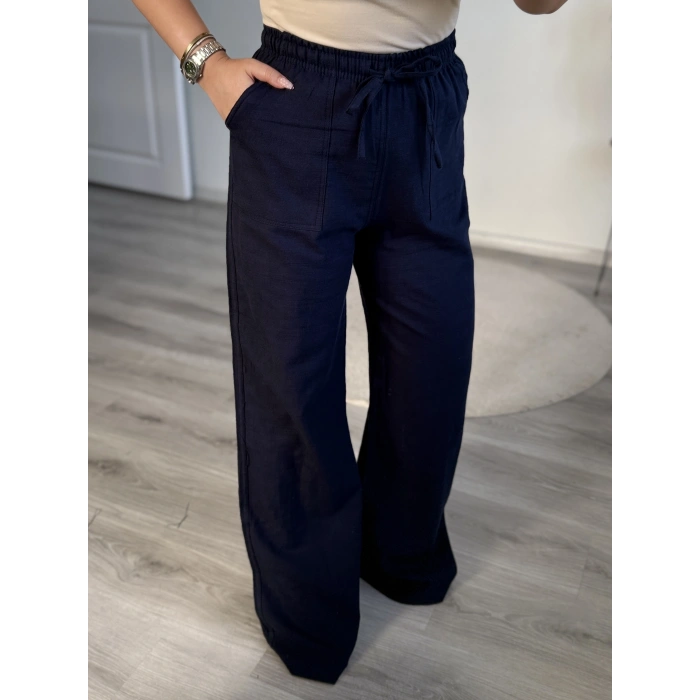 FİLAMLI KETEN PANTOLON
